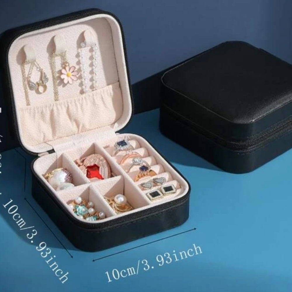 Travel Jewelry Zipper Clousure Box